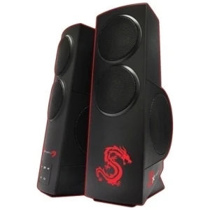 Ηχεία υπολογιστή Q-Tech X-DRAGON G-77 έχει ισχύ 9.6 watt, περιλαμβάνει δυο στερεοφωνικά ηχεία που ταιριάζουν σε όσους θέλουν να τα τοποθετήσουν σε μικρό χώρο ή χρειάζονται ηχεία που μεταφέρονται εύκολα. Συνδέεται ενσύρματα με συσκευές που διαθέτουν υποδοχή για το κλασσικό βύσμα καρφί 3.5mm. Η τροφοδοσία τους πραγματοποιείται μέσω καλωδίου usb.