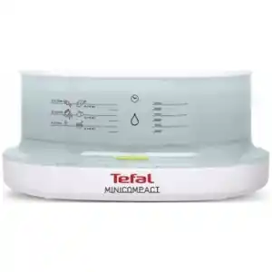 Ατμομάγειρας Tefal VC1301 Mini Compact είναι πρακτικός για υγιεινό μαγείρεμα στον ατμό. Τα δοχεία του μπορούν να αποθηκεύονται ανάποδα στη βάση κι έτσι είναι βολικό και εύκολο στην αποθήκευση σε κάθε κουζίνα. Δεν χρειάζεται παρακολούθηση, το μαγείρεμα σταματά όταν τελειώνει το νερό.