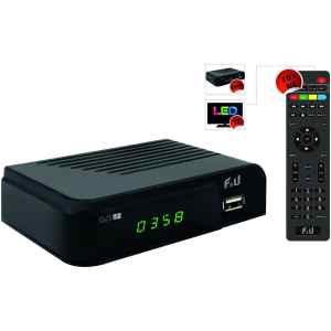 Δέκτης ψηφιακής τηλεόρασης F&U MPF3473HU HD DVB-T2 με τηλεχειριστήριο 2 χρήσεων (Τηλεόραση και δέκτης). Υποστήριξη λήψης ψηφιακών καναλιών υψηλής ευκρίνειας HD (ελεύθερων) και όλων των εθνικών καναλιών με συμβατότητα DVB-T2.