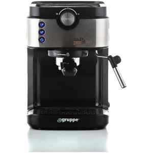 Μηχανή Espresso Gruppe CJ-265E ασημί απολαυστικός αρωματικός καφές espresso με πλούσια κρέμα στο σπίτι ή στη δουλειά, με τη μηχανή espresso Gruppe Caffe Perfetto.