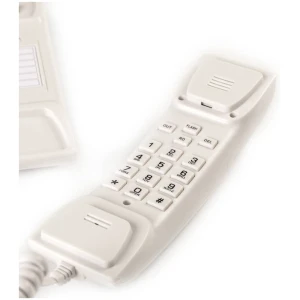 Τηλέφωνο ενσύρματο Osio Display OSW-4650 λευκό με ένδειξη Led εισερχόμενης κλήσης, 50 μνήμες κλήσεων και με δυνατότητα στερέωσης του τηλεφώνου στον τοίχο. Για να λειτουργήσει η αναγνώριση και η ρύθμιση ημερομηνίας, ώρας κλπ. απαιτείται να τοποθετηθούν στη συσκευή δύο (2) μπαταρίες τύπου AA.