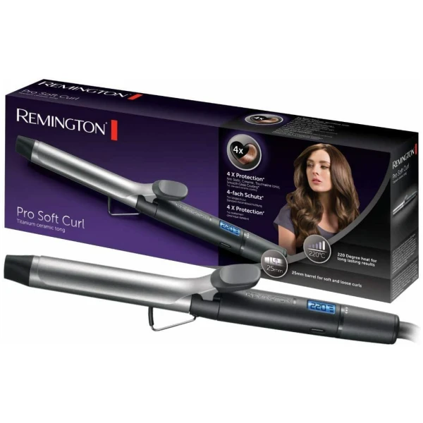 Με το επαγγελματικό ψαλίδι μαλλιών Remington Pro Soft Curl CI6525 μπορείτε να δημιουργήσετε μπούκλες με κίνηση σαν φυσικές. Χάρη στην τεχνολογία ionic που διαθέτει βοηθάει στο να μην ηλεκτρίζονται τα μαλλιά και να μην φριζάρουν, κι έτσι τα μαλλιά φαίνονται καλοσχηματισμένα. Το ψαλίδι θερμαίνεται σε ελάχιστα λεπτά και είναι έτοιμο για χρήση, σε αντίθεση με άλλα που χρειάζονται λίγο περισσότερο χρόνο. Διαθέτει οθόνη ψηφιακών ενδείξεων η οποία δείχνει την θερμοκρασία του ψαλιδιού. Είναι μια αρκετά βοηθητική λειτουργία καθώς σε υψηλές θερμοκρασίες χρειάζεται λιγότερος χρόνος για τη δημιουργία της μπούκλας κι έτσι έχετε τον έλεγχο για να μην καίγεται εύκολα η τούφα. Έχει καλώδιο που περιστρέφεται κυκλικά για πιο εύκολη χρήση της συσκευής όταν δημιουργείτε το styling που επιθυμείτε.