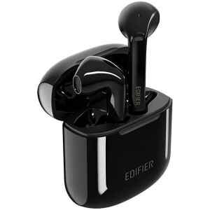 Ακουστικά Earbud Edifier TWS200 μαύρα για μουσική απόλαυση και πραγματική ασύρματη ελευθερία, με πιστοποίηση IPX5, αυτονομία έως και 6 ώρες και συνοδευτική θήκη φόρτισης.
