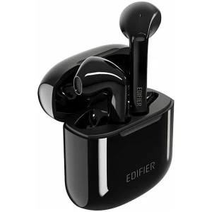Ακουστικά Earbud Edifier TWS200 μαύρα για μουσική απόλαυση και πραγματική ασύρματη ελευθερία, με πιστοποίηση IPX5, αυτονομία έως και 6 ώρες και συνοδευτική θήκη φόρτισης.