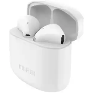 Ακουστικά Earbud Edifier TWS200 λευκό για μουσική απόλαυση και πραγματική ασύρματη ελευθερία, με πιστοποίηση IPX5, αυτονομία έως και 6 ώρες και συνοδευτική θήκη φόρτισης.