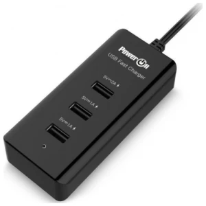 Charger Power On CH-60 με 3 x USB θύρες smart chip ελέγχει την υπερβολική θερμοκρασία, προστατεύει από την υπερφόρτωση και το βραχυκύκλωμα. Όταν η συσκευή είναι πλήρως φορτισμένη γίνεται αυτόματα διακοπή ρεύματος, ώστε να εξασφαλίσει την ασφάλειά σας. Μπλε LED power indicator- φως που δείχνει την κατάσταση φόρτισης της συσκευής.