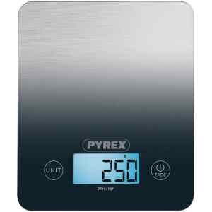 Ψηφιακή ζυγαριά Pyrex SB710 κουζίνας, θα κάνει για εσάς ακριβής μετρήσεις διευκολύνοντας έτσι αφάνταστα την διαδικασία αυτή. Με κομψή σχεδίαση Ombre διαθέτει γυάλινη επιφάνεια απογειώνοντας έτσι την ομορφιά του προϊόντος αυτού, συνδυάζοντας έτσι αυτόματα στυλ με παραγωγικότητα.