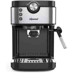 Μηχανή Espresso Diplomat EQ20 με ισχύ 1300 watt διαθέτει πίεση 20 bar, χωρητικότητα αποσπώμενου δοχείου 1,2 λίτρα με υπέροχο σχεδιασμό, φτιαγμένο για να απογειώνει τη γευστικότητα των καφέδων σας!
