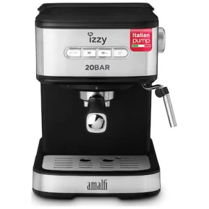 Η αυτόματη μηχανή espresso Izzy Amalfi IZ-6004 έχει ισχύ 1000W, ιταλική αντλία πίεσης 20 bar για πλούσιο καϊμάκι και ρυθμιζόμενη ροή ατμού για ιδανικό αφρόγαλα! Επιπλέον διαθέτει 3 φίλτρα καφέ: για μονή & διπλή δόση αλεσμένου καφέ και για κάψουλα τύπου Nespresso.