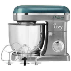 Κουζινομηχανή Izzy IZ-1501 με ισχύ 1300W, χωρητικότητα 5lt και 6 ταχύτητες για να προσαρμόζεις την ένταση λειτουργίας στις ανάγκες της κάθε συνταγής. Διαθέτει LED φως και λειτουργία pulse για τέλεια ανάμειξη.