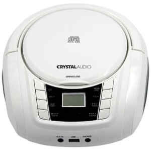 Φορητό Ηχοσύστημα Crystal Audio BMBU2W είναι ένα φορητό CD/MP3 Player με Ραδιόφωνο και USB με δυνατότητα αναπαραγωγής δίσκων CD/CD-R/RW, θύρα USB που υποστηρίζει MP3/WMA, ραδιοφωνικό δέκτη FM, τηλεσκοπική Κεραία και φωτεινή οθόνη ενδείξεων LCD.