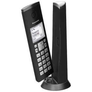 Ασύρματο τηλέφωνο Panasonic KX-TGK210 μαύρο χάρη στην απλή, όρθια σχεδίαση ενσωματώνεται τέλεια στο περιβάλλον, ενώ διαθέτει κομψό ασημί φινίρισμα πολυτελείας.
