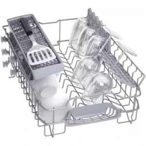 Πλυντήριο πιάτων Neff S855EKX14E με χωρητικότητα 9 σερβίτσια, 6 προγράμματα και ενεργειακή κλάση D. Διαθέτει Home Connect: απομακρυσμένη πρόσβαση και χειρισμός, Efficient Silent Drive - μοτέρ τεχνολογίας brushless και 4 ειδικές λειτουργίες: Remote Start - απομακρυσμένη εκκίνηση, Extra Dry - επιπρόσθετο στέγνωμα, Power Zone - διζωνική πλύση, Extra Speed (on demand) - μείωση χρόνου πλύσης ανά πάσα στιγμή.