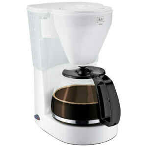 Λευκή καφετιέρα φίλτρου Melitta Easy II 1023-01 με ισχύς 1050 Watt, αυτόματη διακοπή λειτουργείας, αποσπώμενο φίλτρο, 10 φλιτζάνια / 1,25 λίτρων χωρητικότητα.