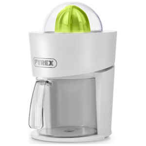 Ηλεκτρικός στίφτης Pyrex SB 120 Luxx με ισχύ 60 watt, δοχείο 850ml και ανοξείδωτο φίλτρο για μέγιστη υγιεινή και αντοχή. Διαθέτει εργονομικά σχεδιασμένος κώνος, κατάλληλος για μικρά και μεγάλα εσπεριδοειδή.