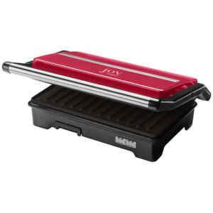 Τοστιέρα Izzy Panini Joy IZ-2005 Red για 2 σάντουιτς, αντιθερμική λαβή, ισχύς 800 watt, ρυθμιζόμενο ύψος για σάντουϊτς κάθε μεγέθους, αντικολλητικές πλάκες grill, λυχνία λειτουργίας & επίτευξης θερμοκρασίας και με αποσπώμενο δοχείο λίπους για εύκολο καθάρισμα.