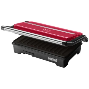Τοστιέρα Izzy Panini Joy IZ-2005 Red για 2 σάντουιτς, αντιθερμική λαβή, ισχύς 800 watt, ρυθμιζόμενο ύψος για σάντουϊτς κάθε μεγέθους, αντικολλητικές πλάκες grill, λυχνία λειτουργίας & επίτευξης θερμοκρασίας και με αποσπώμενο δοχείο λίπους για εύκολο καθάρισμα.