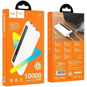 Το power bank Hoco J75 Tresor Λευκό έχει χωρητικότητα 10000mAh που μπορεί να προσφέρει περίπου 2 φορτίσεις σε ένα συνηθισμένο κινητό τηλέφωνο. Διαθέτει 2 θύρες USB-A και μπορεί να φορτίσει μία συσκευή με έως και 2Α.