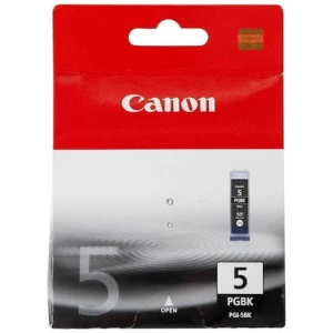 Μελάνι μαύρου χρώματος Canon PGI-5BK Black (0628B001) για εκτύπωση έως και 800 σελίδων. Μονή συσκευασία μαύρου μελανιού τεχνολογίας Inkjet της CANON για υψηλής ποιότητας εκτυπώσεις.
