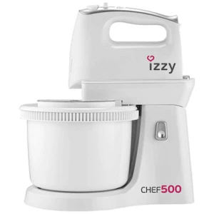 Μίξερ με Κάδο Izzy Chef 500 ισχύος 500Watt, με περιστρεφόμενο κάδο χωρητικότητας 3lt, 5 ταχύτητες και λειτουργία Turbo.
