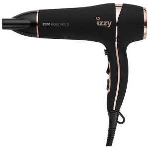 Σεσουάρ Izzy Rose Gold Ionic 222755 ισχύς 2400 watt. Διαθέτει ιονική τεχνολογία κατά του φριζαρίσματος, 2 ταχύτητες, 3 θερμοκρασίες φυσούνα & στενό στόμιο κατεύθυνσης αέρα για styling με διάρκεια.