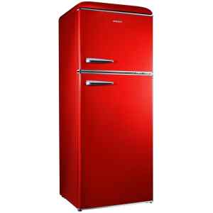 Δίπορτο ψυγείο Robin RB-280 Red Full No Frost με συνολική χωρητικότητα 280lt, ενεργειακή κλάση Α, ράφια από γυαλί ασφαλείας στην συντήρηση, με διαστάσεις (ΥXΠXΒ): 1.57cm x 60cm x 70cm.