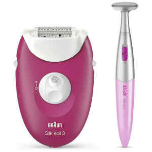 Σετ Αποτρίχωσης Braun Silk Epil 3 με τροφοδοσία καλωδίου. Συμπεριλαμβάνει τρίμερ ειδικό για τη διατήρηση της γραμμής μπικίνι.