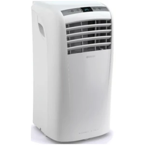 Φορητό κλιματιστικό Olimpia Splendid Dolceclima Compact 8 με αυτόματη λειτουργία που ρυθμίζει την ψύξη σε ΄σχεση με τη θερμοκρασία του χώρου για βέλτιστη κατανάλωση ενέργειας και αυξάνει σταδιακά τη ρύθμιση της θερμοκρασίας διασφαλίζοντας μειωμένο θόρυβο λειτουργίας για μεγαλύτερη άνεση τη νύχτα.