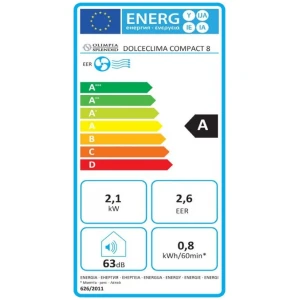 Φορητό κλιματιστικό Olimpia Splendid Dolceclima Compact 8 με αυτόματη λειτουργία που ρυθμίζει την ψύξη σε ΄σχεση με τη θερμοκρασία του χώρου για βέλτιστη κατανάλωση ενέργειας και αυξάνει σταδιακά τη ρύθμιση της θερμοκρασίας διασφαλίζοντας μειωμένο θόρυβο λειτουργίας για μεγαλύτερη άνεση τη νύχτα.