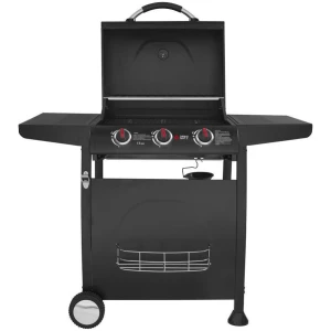 Ψησταριά-μπάρμπεκιου υγραερίου Thermogatz GS Grill Lite 3 με εμαγιέ σχάρες (BBQ) με αυτόματη πιεζοηλεκτρική ανάφλεξη με 3 καυστήρες από ανοιξείδωτο χάλυβα 3kW ο καθένας.