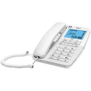 Ενσύρματο επιτραπέζιο σταθερό τηλέφωνο Telco GCE-6215 με ανοιχτή συνομιλία , οθόνη LCD 16 ψηφίων οπίσθιου φωτισμού και Λειτουργία “Μην ενοχλείτε” .