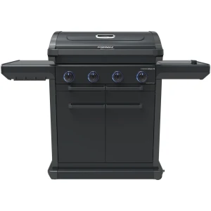Η ψησταριά υγραερίου Campingaz 4 Series Onyx S διαθέτει 4 εστίες, με τις οποίες μπορείτε να έχετε πολλαπλές ζώνες θερμοκρασίας στην επιφάνεια ψησίματος ώστε να ψήνετε διαφορετικά είδη φαγητού ταυτόχρονα (π.χ. κρέας σε υψηλή θερμοκρασία και λαχανικά σε χαμηλή). Η επιφάνεια ψησίματος είναι 72x46εκ. και θα μπορέσετε να ψήσετε περίπου 8 μπριζόλες τη φορά.