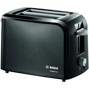 Φρυγανιέρα Bosch TAT3A013 μαύρη θα έχετε ένα απολαυστικό πρωινό, τα τραγανά ψωμάκια και τα ζεστά κρουασάν πρωταγωνιστούν. Με τις ενσωματωμένες αντιστάσεις τα ψωμάκια φρυγανίζονται ομοιόμορφα και παραμένουν ζεστά στη σχάρα ζεστάματος.