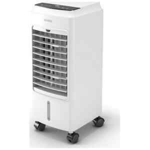 Ο Air Cooler Olimpia Splendid Peler 4D, έχει τη δυνατότητα να μειώσει τη θερμοκρασία του δωματίου μέχρι 3 βαθμούς περίπου. Η λειτουργία του βασίζεται στη δεξαμενή νερού που διαθέτει, στην οποία ψύχεται το νερό και στη συνέχεια εξατμίζεται ως κρύος αέρας. Ακόμη, με το τηλεχειριστήριο μπορείτε απομακρυσμένα να ενεργοποιήσετε/απενεργοποιήσετε τον ανεμιστήρα, τις λειτουργίες που διαθέτει, αλλά και να ρυθμίσετε την ταχύτητα του.