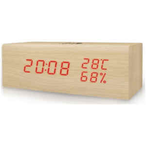 Το ψηφιακό ρολόι Life WES-106 221-0039 διαθέτει μεγάλα ευανάγνωστα LED ψηφία σε κόκκινο χρώμα, για να ενημερώνεστε για την ώρα, ημερομηνία, αλλά και για την τρέχουσα θερμοκρασία και τα επίπεδα υγρασίας του χώρου σας