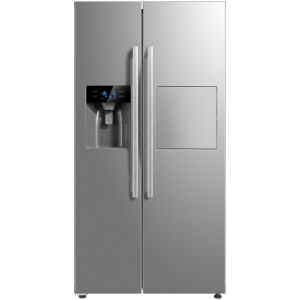 Ψυγείο ντουλάπα Morris T71506DH με χωρητικότητα 516 λίτρα, που μπορεί να καλύψει άνετα τις ανάγκες μιας οικογένειας με 5 άτομα ή και περισσότερων ατόμων. Με την τεχνολογία no frost που έχει, δε συσσωρεύεται πάγος στα τοιχώματα του ψυγείου κι έτσι δεν χρειάζεται να κάνετε απόψυξη πάνω από μια φορά τον χρόνο. Διαθέτει έξοδο για παγάκια και κρύο νερό, καθώς και mini bar για να έχετε ευκολη πρόσβαση σε τρόφιμα και ποτά, χωρίς να χρειάζεται να ανοίγεται την πόρτα του ψυγείου και να μειώνεται η ψύξη.