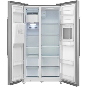 Ψυγείο ντουλάπα Morris T71506DH με χωρητικότητα 516 λίτρα, που μπορεί να καλύψει άνετα τις ανάγκες μιας οικογένειας με 5 άτομα ή και περισσότερων ατόμων. Με την τεχνολογία no frost που έχει, δε συσσωρεύεται πάγος στα τοιχώματα του ψυγείου κι έτσι δεν χρειάζεται να κάνετε απόψυξη πάνω από μια φορά τον χρόνο. Διαθέτει έξοδο για παγάκια και κρύο νερό, καθώς και mini bar για να έχετε ευκολη πρόσβαση σε τρόφιμα και ποτά, χωρίς να χρειάζεται να ανοίγεται την πόρτα του ψυγείου και να μειώνεται η ψύξη.