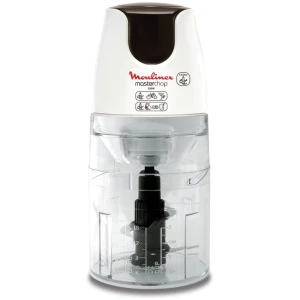 Ο πολυκόπτης Moulinex DJ450B Masterchop XL διαθέτει 4 λεπίδες για τέλεια αποτελέσματα. Masterchop 3 σε 1 - Ιδανικό ισχυρό chopper για να ψιλοκόβει κρεμμύδια, ντομάτες, σκόρδα ακόμα και μπαχαρικά! Φτιάχνει μαγιονέζα, σάλτσες, αλλά και φρουτόκρεμα και αλεσμένη τροφή για μωρά!