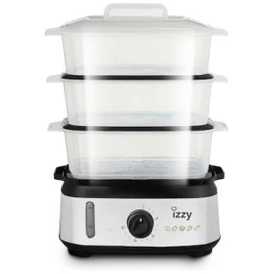 Ατμομάγειρας Izzy IZ-8203, ιδανικός για μαγείρεμα στον ατμό, διατηρώντας στο μέγιστο όλα τα θρεπτικά συστατικά και τις βιταμίνες των τροφών.