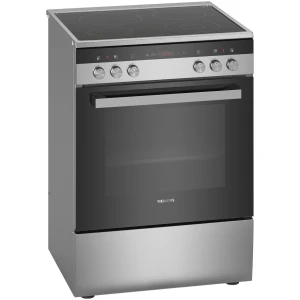 Η μοντέρνα ελεύθερη κουζίνα Siemens HK9R3A150 Inox, με κεραμικές εστίες επιταχύνει το χρόνο μαγειρέματος χάρη στη γρήγορη προθέρμανση.