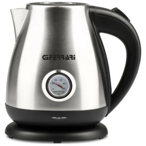Ο βραστήρας G3Ferrari Rapido inox, διαθέτει ισχύ 2200 Watt και χωρητικότητα 1.7 λίτρα. Μπορεί να σας προσφέρει έως και 8 φλιτζάνια ζεστού νερού. Αποτελεί έναν πολύ χρήσιμο βοηθό για την κουζίνα σας, καθώς ζεσταίνει το νερό σε μικρότερο χρονικό διάστημα, σε σχέση με ένα γκαζάκι ή μια εστία. Έτσι μπορείτε να φτιάξετε πολύ γρήγορα ένα ζεστό ρόφημα ή ακόμα και να τον χρησιμοποιήσετε στις μαγειρικές σας παρασκευές. Διαθέτει κανάτα η οποία εξωτερικά είναι κατασκευασμένη από ανοξείδωτο ατσάλι, που προσφέρει μεγαλύτερη αντοχή και ανθεκτικότητα στη χρήση και τον χρόνο, ενώ παράλληλα καθαρίζεται εύκολα.