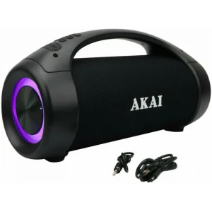 Το ηχείο bluetooth Akai ABTS-55 πρόκειται για ένα φορητό ηχείο με χειρολαβή για εύκολη μεταφορά, το οποίο είναι ανθεκτικό στο νερό με πιστοποίηση IPX5 για να σε συνοδεύει άφοβα ακόμα και στην παραλία ή στην πισίνα, ενώ ο φωτισμός LED τραβάει όλα τα βλέμματα.
