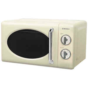 Ο φούρνος μικροκυμάτων Morris MWRS-20701C Retro Series 20 lt με 9 ρυθμίσεις λειτουργίας, χρονοδιακόπτη 30 λεπτών με ηχητική ειδοποίηση τέλους μαγειρέματος και περιστρεφόμενο πιάτο διαμέτρου 245χιλ.