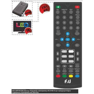 Ψηφιακός δέκτης F&U MPF3575M τηλεόρασης HD DVB-T2 (MPEG-4/H.264/H.265/HEVC/AVC) με USB και λειτουργία PVR