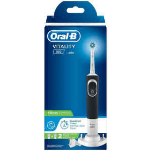 Η ηλεκτρική οδοντόβουρτσα Oral-B Vitality 150 Cross Action προσφέρει κλινικά αποδεδειγμένο ανώτερο καθαρισμό σε σχέση με μια απλή χειροκίνητη οδοντόβουρτσα. Ένα χρονόμετρο στη λαβή σας βοηθά να βουρτσίζετε στο συνιστώμενο από τους οδοντιάτρους χρόνο των 2 λεπτών. Και το καλύτερο απ' όλα, διατίθεται από την Oral-B, τη νούμερο 1 οδοντόβουρτσα που χρησιμοποιούν οι οδοντίατροι παγκοσμίως.