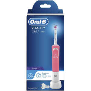 Η ηλεκτρική οδοντόβουρτσα Oral-B Vitality 100 3D White προσφέρει κλινικά αποδεδειγμένο ανώτερο καθαρισμό σε σχέση με μια απλή χειροκίνητη οδοντόβουρτσα. Ένα χρονόμετρο στη λαβή σας βοηθά να βουρτσίζετε στο συνιστώμενο από τους οδοντιάτρους χρόνο των 2 λεπτών. Και το καλύτερο απ' όλα, διατίθεται από την Oral-B, τη νούμερο 1 οδοντόβουρτσα που χρησιμοποιούν οι οδοντίατροι παγκοσμίως.