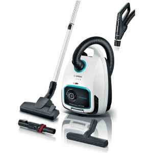 Ηλεκτρική σκούπα Bosch BGL6HYG1 Λευκή με σακούλα 4,5l και σακούλα σκόνης PowerProtect, για υψηλή απόδοση ακόμα και με πληρότητα. Το μοτέρ συνοδεύεται από 10ετή εγγύηση για μακροχρόνια απόδοση, ενώ με υψηλή ισχύ 600W η δράση του εξασφαλίζει απόλυτη καθαριότητα από το πρώτο πέρασμα!