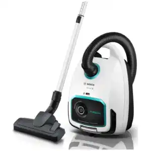 Ηλεκτρική σκούπα Bosch BGL6HYG1 Λευκή με σακούλα 4,5l και σακούλα σκόνης PowerProtect, για υψηλή απόδοση ακόμα και με πληρότητα. Το μοτέρ συνοδεύεται από 10ετή εγγύηση για μακροχρόνια απόδοση, ενώ με υψηλή ισχύ 600W η δράση του εξασφαλίζει απόλυτη καθαριότητα από το πρώτο πέρασμα!