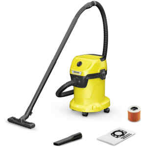 Η σκούπα υγρών / στερεών Karcher WD 3 V-17/4/20 είναι ισχυρή και ενεργειακά αποδοτική με κατανάλωση ενέργειας μόνο 1000 W. Η σκούπα καθώς και ο εύκαμπτος σωλήνας αναρρόφησης και το ακροφύσιο δαπέδου Clips ταιριάζουν απόλυτα – για καλύτερα αποτελέσματα καθαρισμού σε στεγνό, βρεγμένο , λεπτό ή χονδροειδή ρύπο.