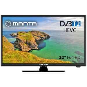 Τηλεόραση LED Manta 22LFN123 με encording standard: HEVC H.265, PAL, NTSC, SECAM, στα 60 Hz, με vesa 100x100mm, AC 180-240V 50/60Hz και 2 χρόνια εγγύηση.
